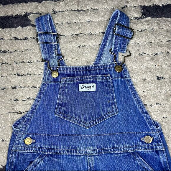 Vintage Baby Guess Jeans 100% cotton denim overalls baby size 24 months - Picture 4 of 8